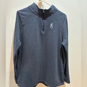 Browning blue quarter zip with Logo
